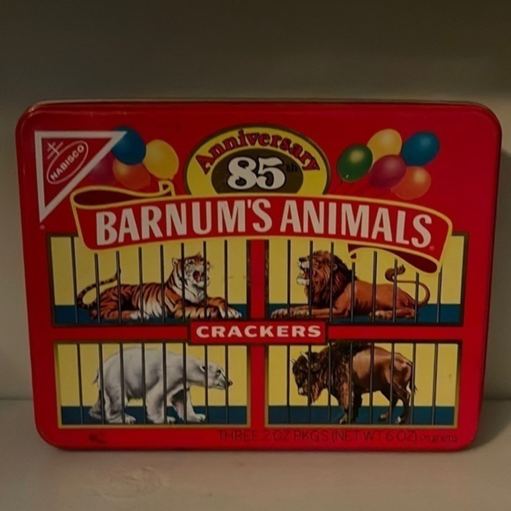 Nabisco Vintage 85th Anniversary Barnum’s Animals Crackers Tin Can 1987